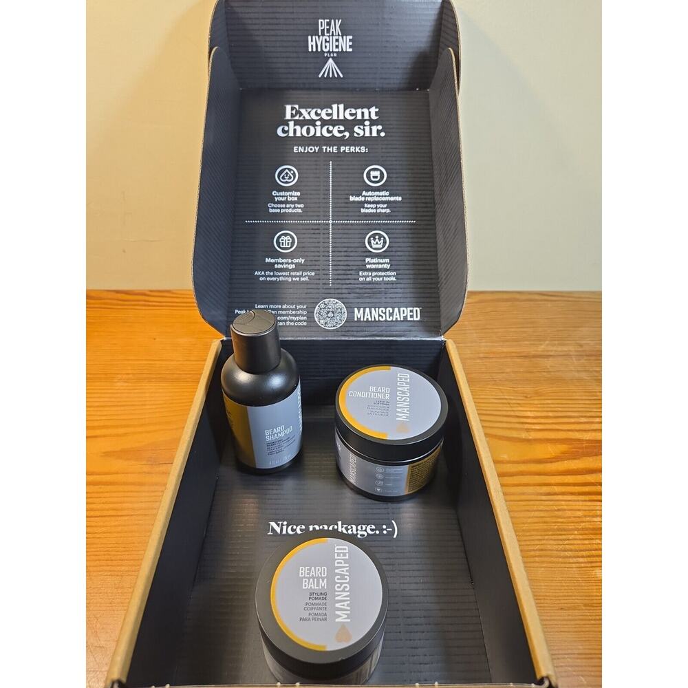 MANSCAPED® Beard Grooming Set (Beard Balm, Shampoo, & Conditioner)